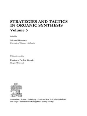 cover image of Strategies and Tactics in Organic Synthesis